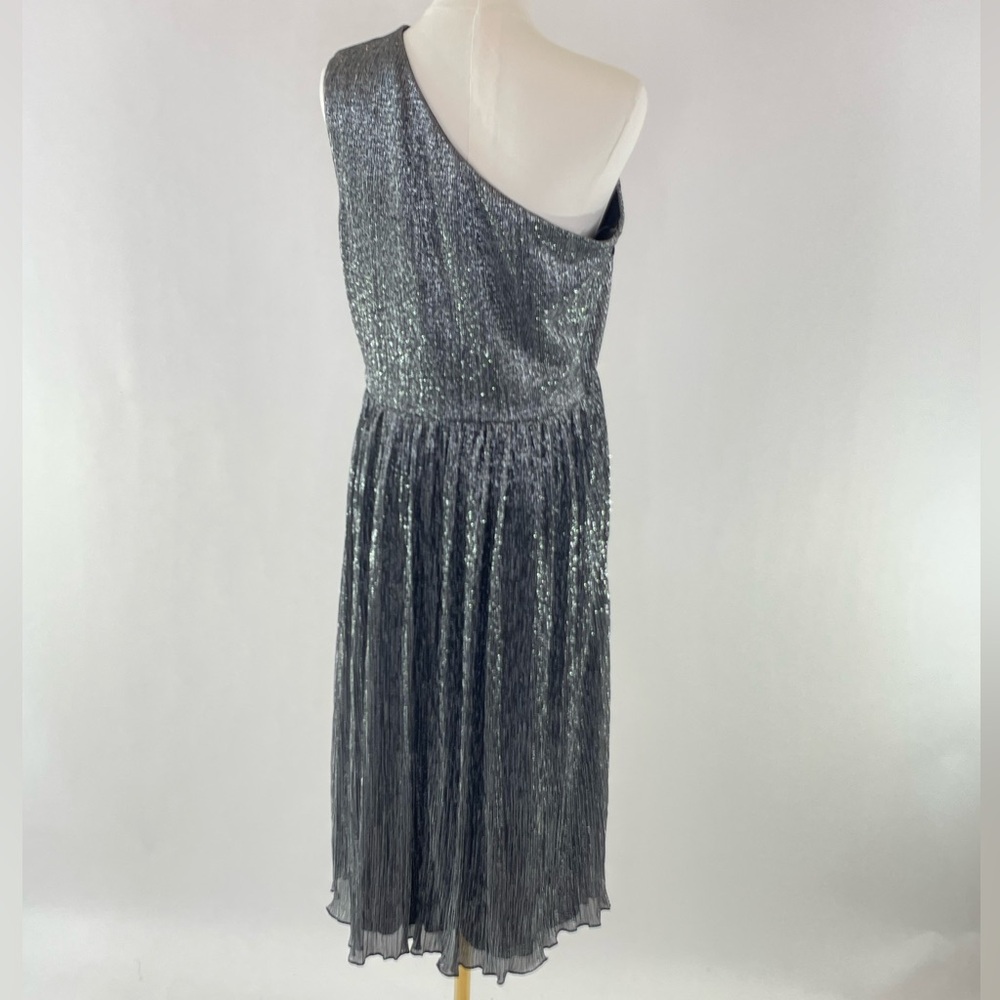 Dress the Population Kienna Metallic One Shoulder Mini Dress, Size L - Picture 5 of 5